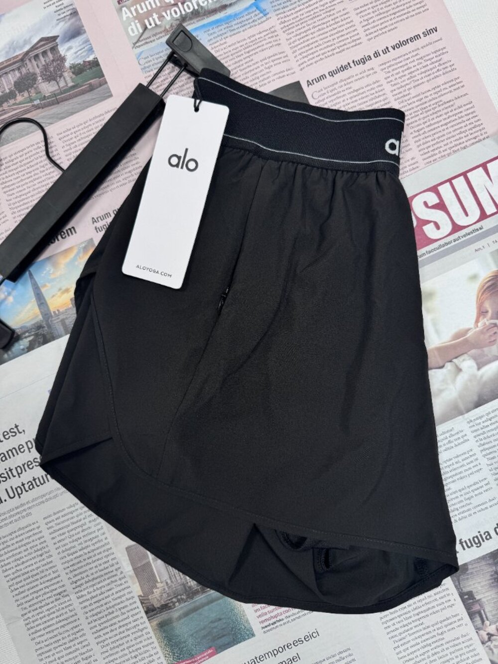 NWT ALO Yoga Match Point Short Black 💥 Lightweight Tennis Shorts - Picture 7 of 8